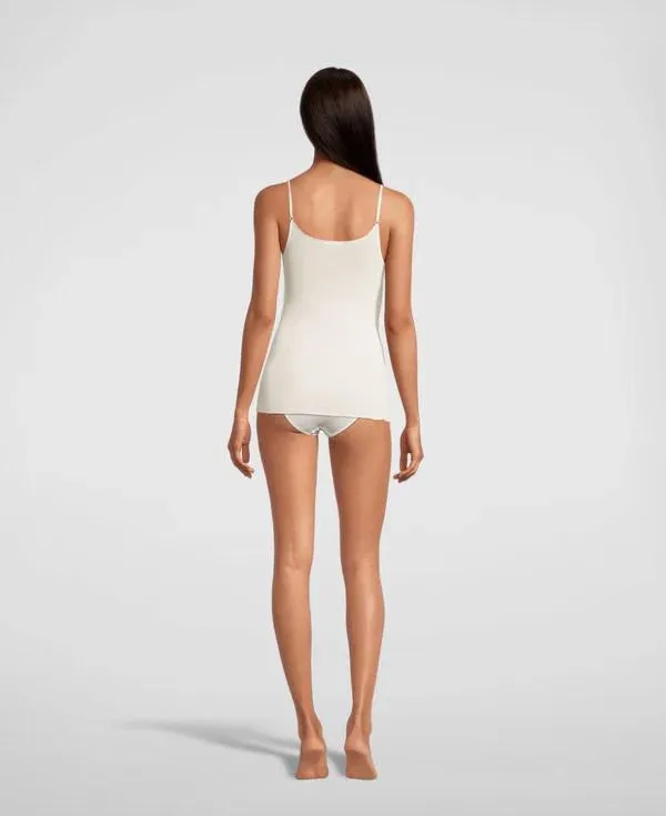 Camisole with silk trim