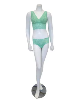 Cosabella Ghana Green Lace Bralette & Short Set