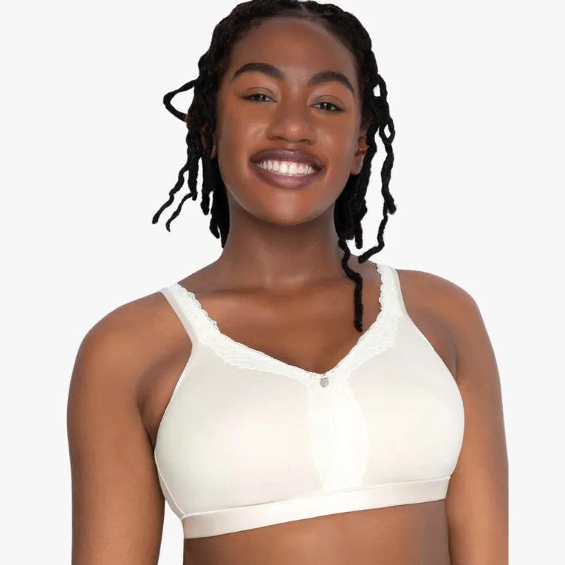 Curvy Couture Cotton Luxe Wireless Bra Natural