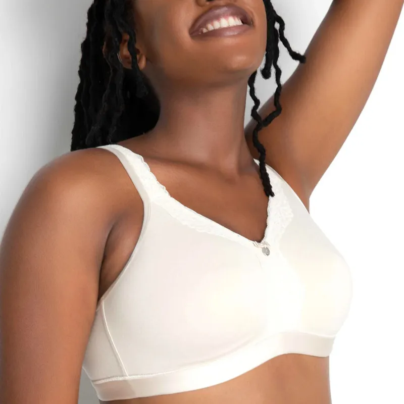Curvy Couture Cotton Luxe Wireless Bra Natural