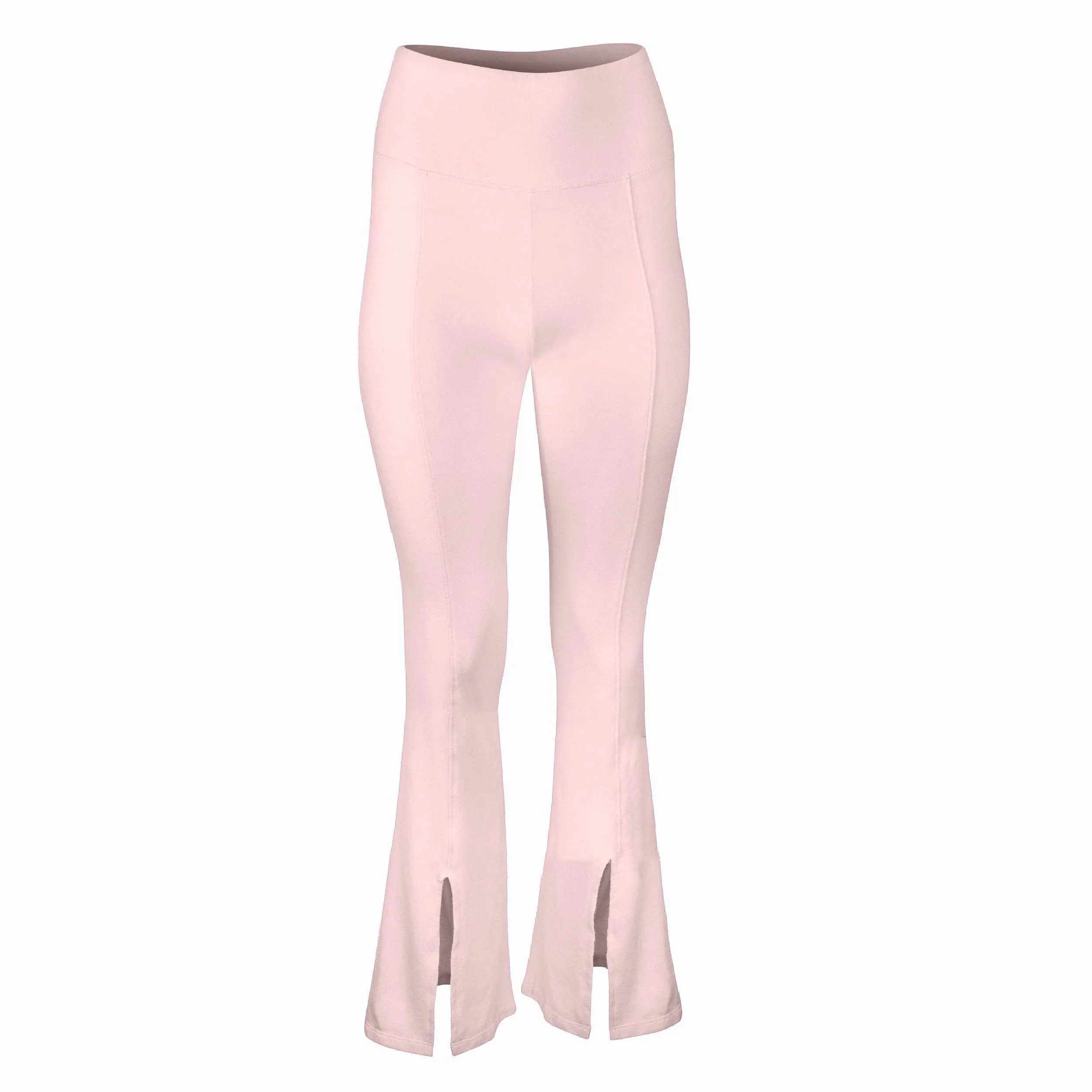 Dana Cotton Split Front Hem Pant - Quartz