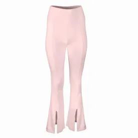 Dana Cotton Split Front Hem Pant - Quartz