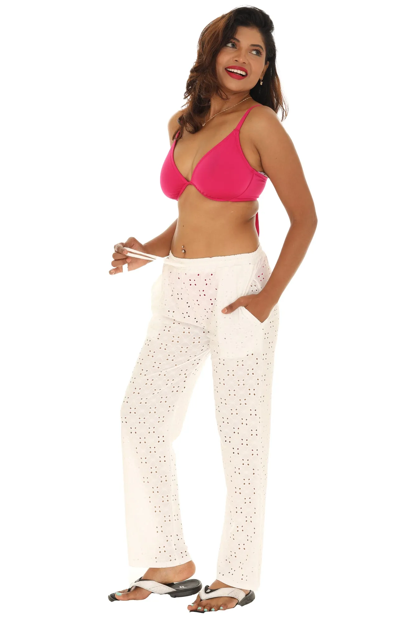 Eyelet Swim Cover-up Pants