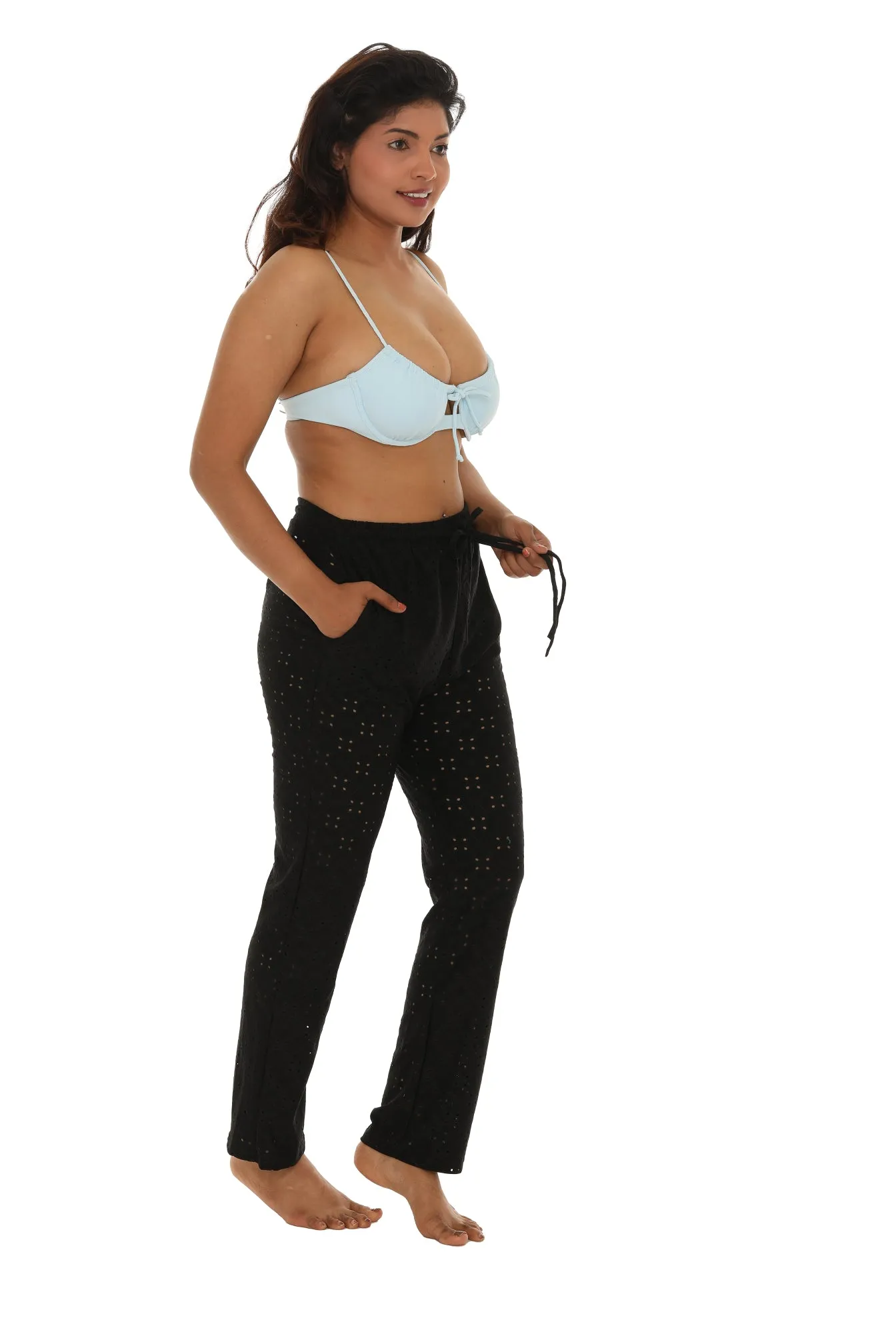 Eyelet Swim Cover-up Pants