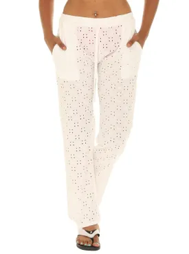 Eyelet Swim Cover-up Pants
