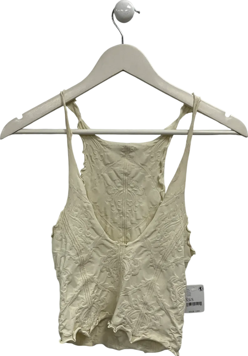 Free People Yellow What's The Scoop Floral Bralette UK XS/S