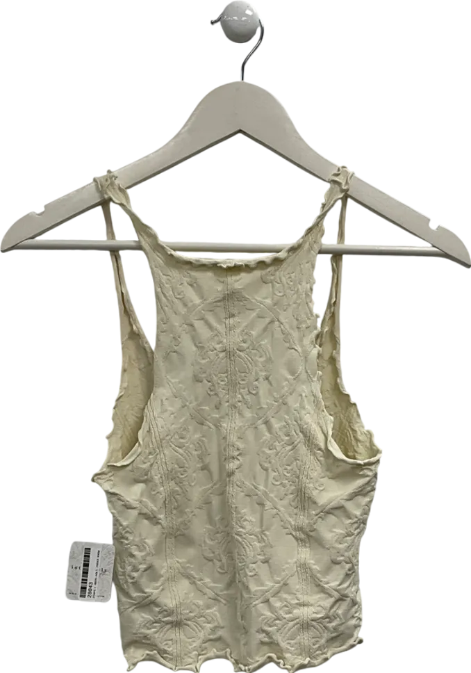 Free People Yellow What's The Scoop Floral Bralette UK XS/S