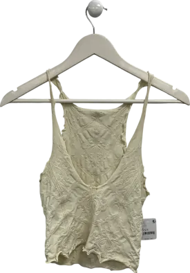 Free People Yellow What's The Scoop Floral Bralette UK XS/S