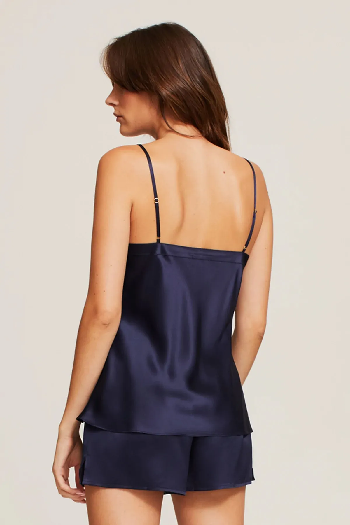 Ginia - V Silk Cami | Midnight