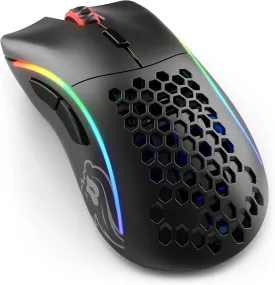 Glorious Model D Wireless Gaming Mouse - 69g Superlight, Lag Free 2.4Ghz Wireless, Up to 71 Hour Battery, RGB, BAMF Sensor, Ergonomic, 6 Buttons - Matte Black