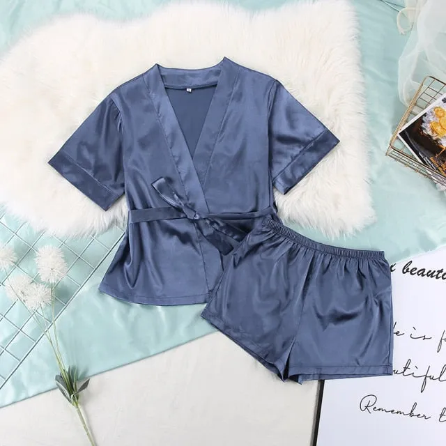 Home Suit Satin Sleepwear