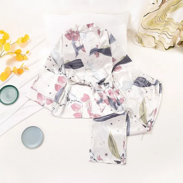 Home Suit Satin Sleepwear
