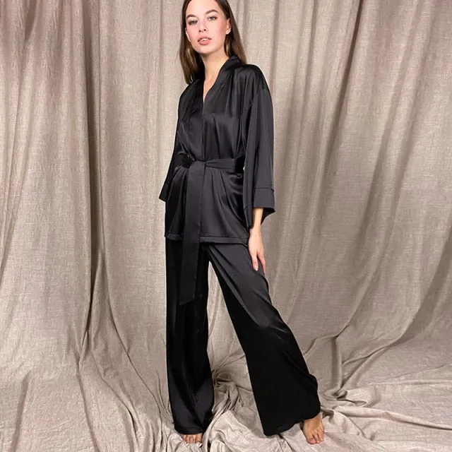 Home Suit Satin Sleepwear