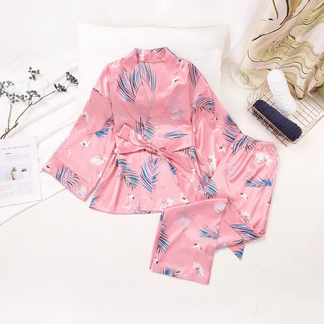 Home Suit Satin Sleepwear