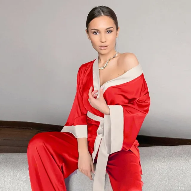 Home Suit Satin Sleepwear