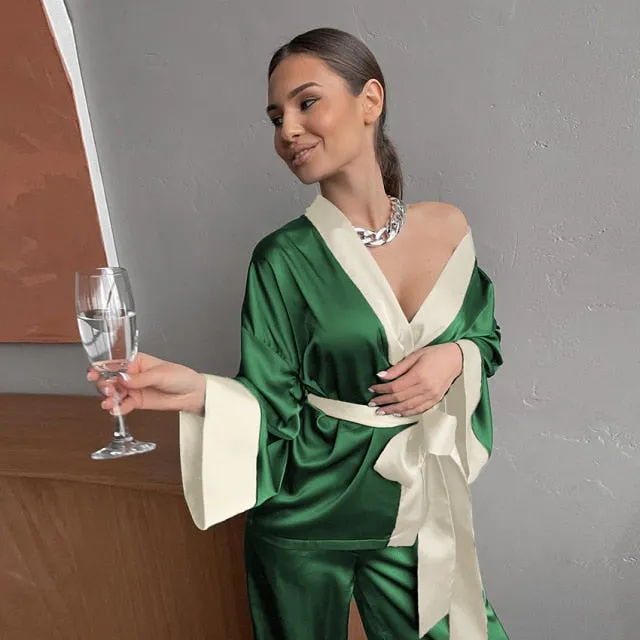 Home Suit Satin Sleepwear