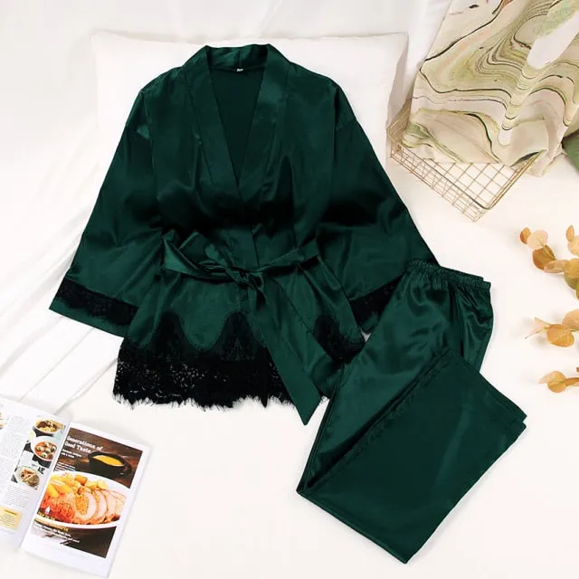 Home Suit Satin Sleepwear