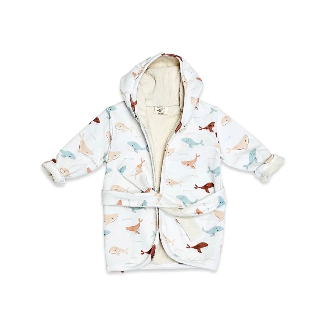 Hooded Baby Bathrobe - Viverano Organics