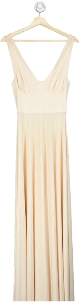 House of CB Beige Sleeveless Maxi Dress UK XS
