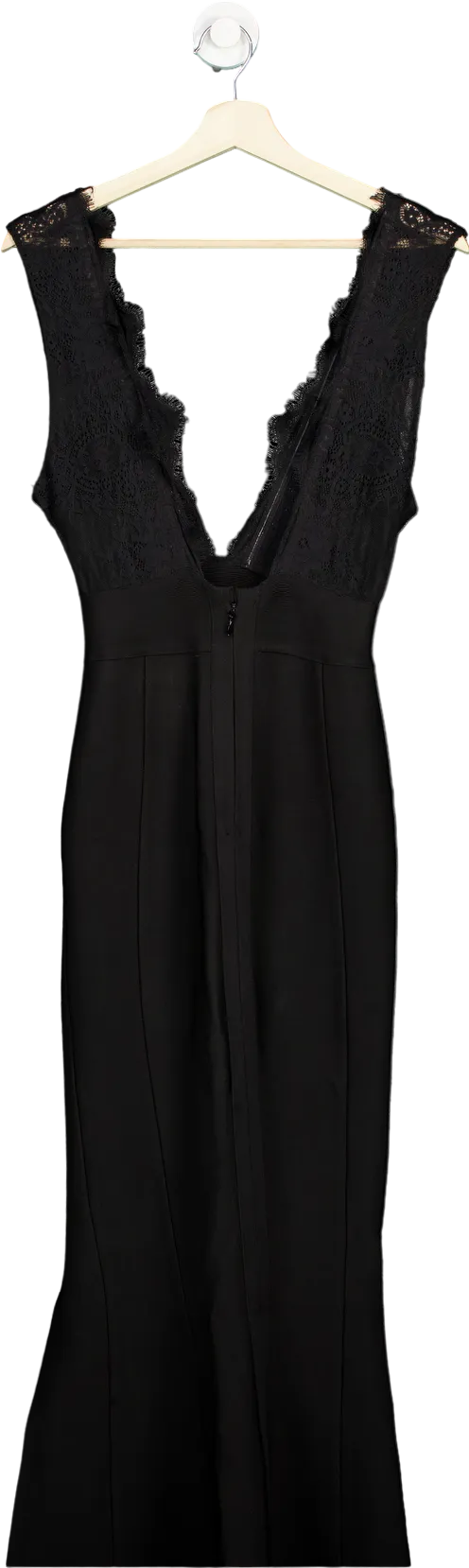 House of CB Black Embroidered Bodycon Dress XS