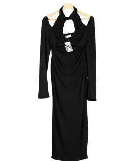 House of CB Black Jersey Cut-out Maxi Dress UK S