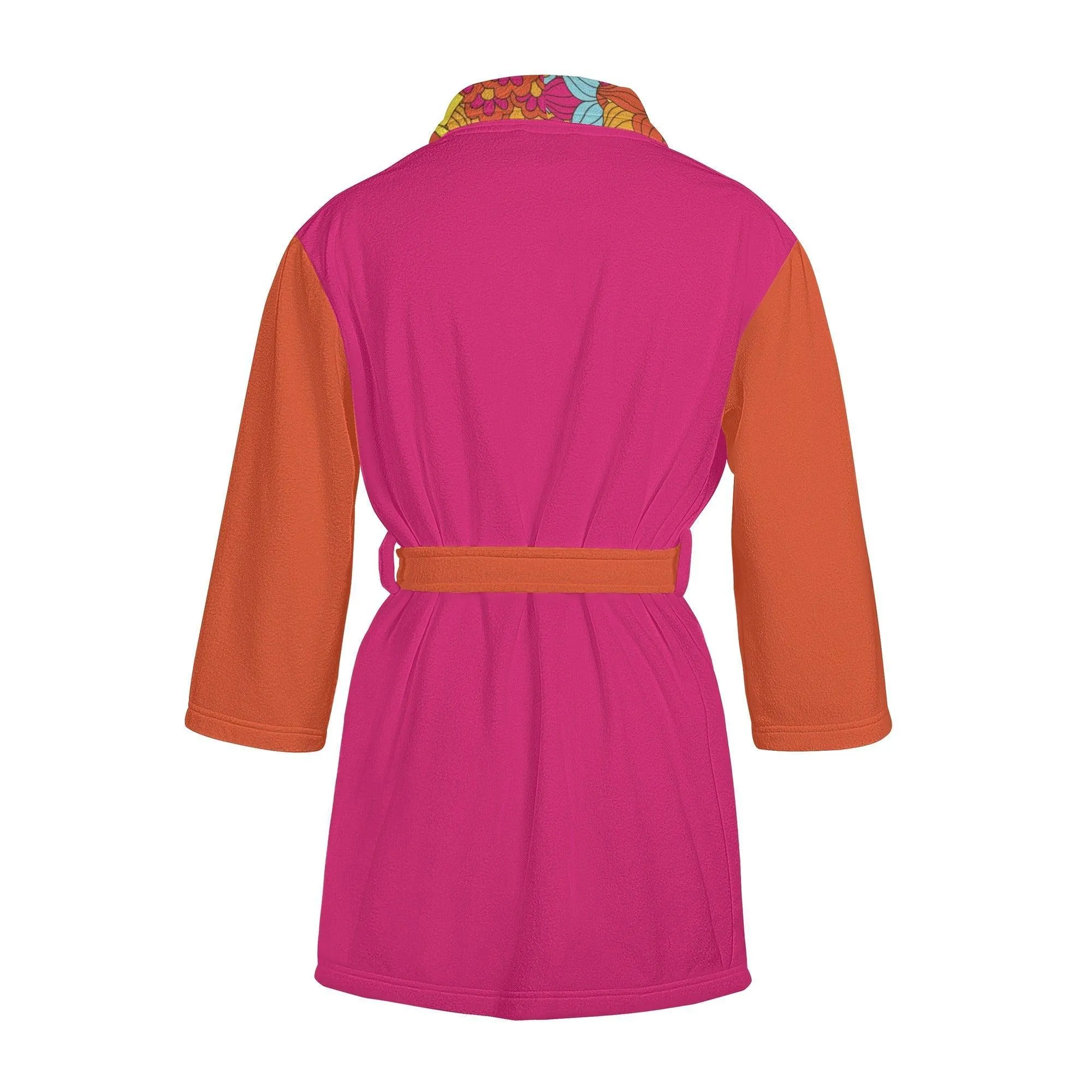 Inela Color Block Lightweight Short Bathrobe