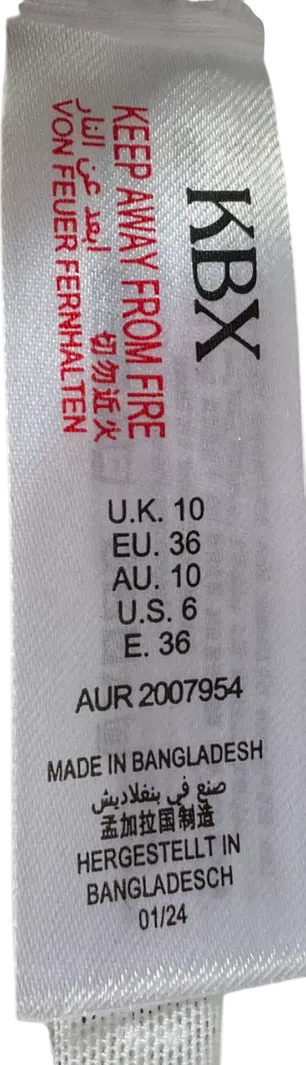 KBX White Alice Triangle Bralette UK 10