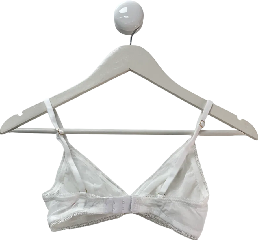 KBX White Alice Triangle Bralette UK 10