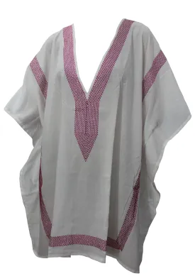 LA LEELA Bikini Swim Beach wear Swimsuit Cover ups Women Caftan Dress Solid OSFM 14-20W [L- 2X] Ghost White_P943