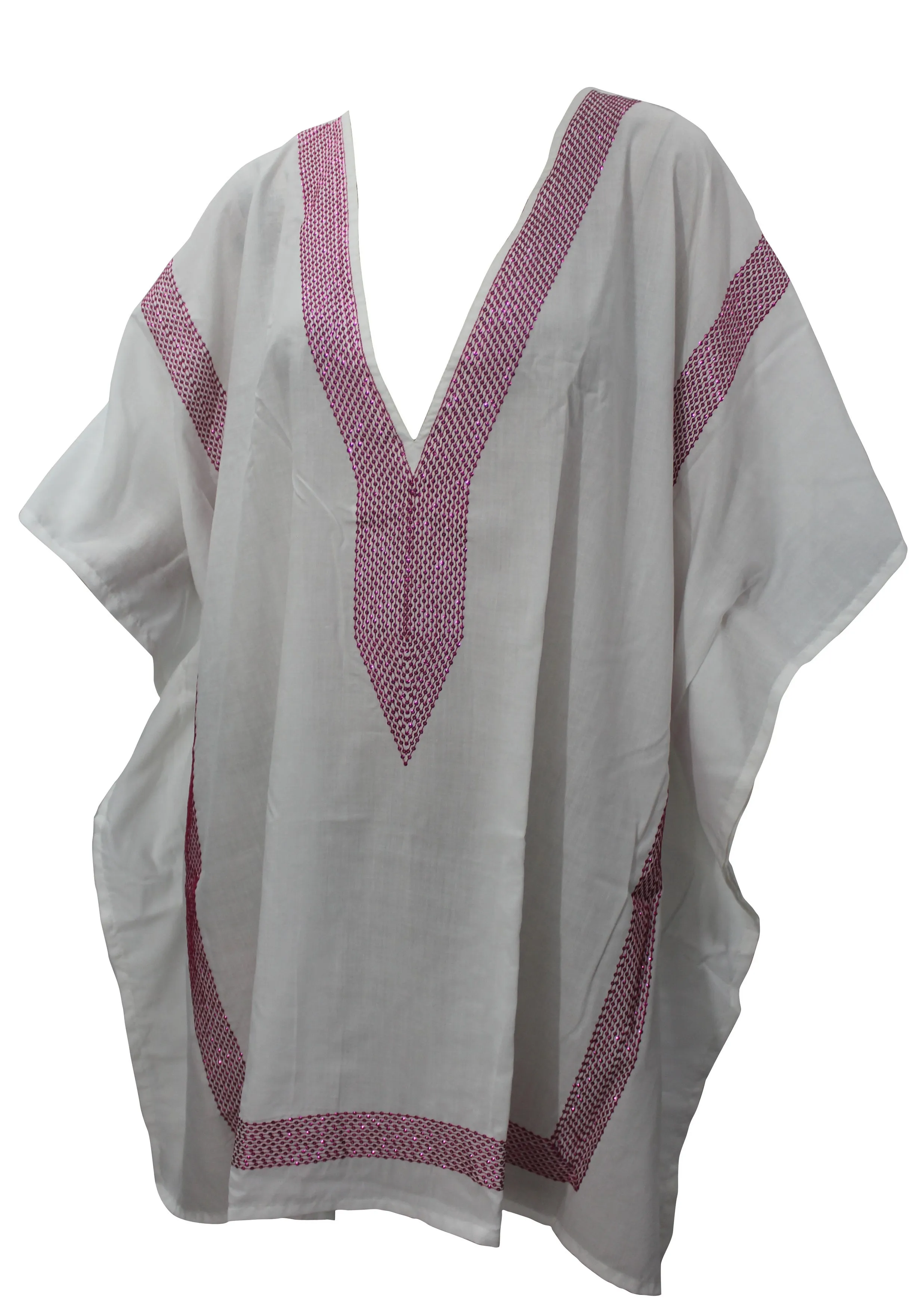 LA LEELA Bikini Swim Beach wear Swimsuit Cover ups Women Caftan Dress Solid OSFM 14-20W [L- 2X] Ghost White_P943