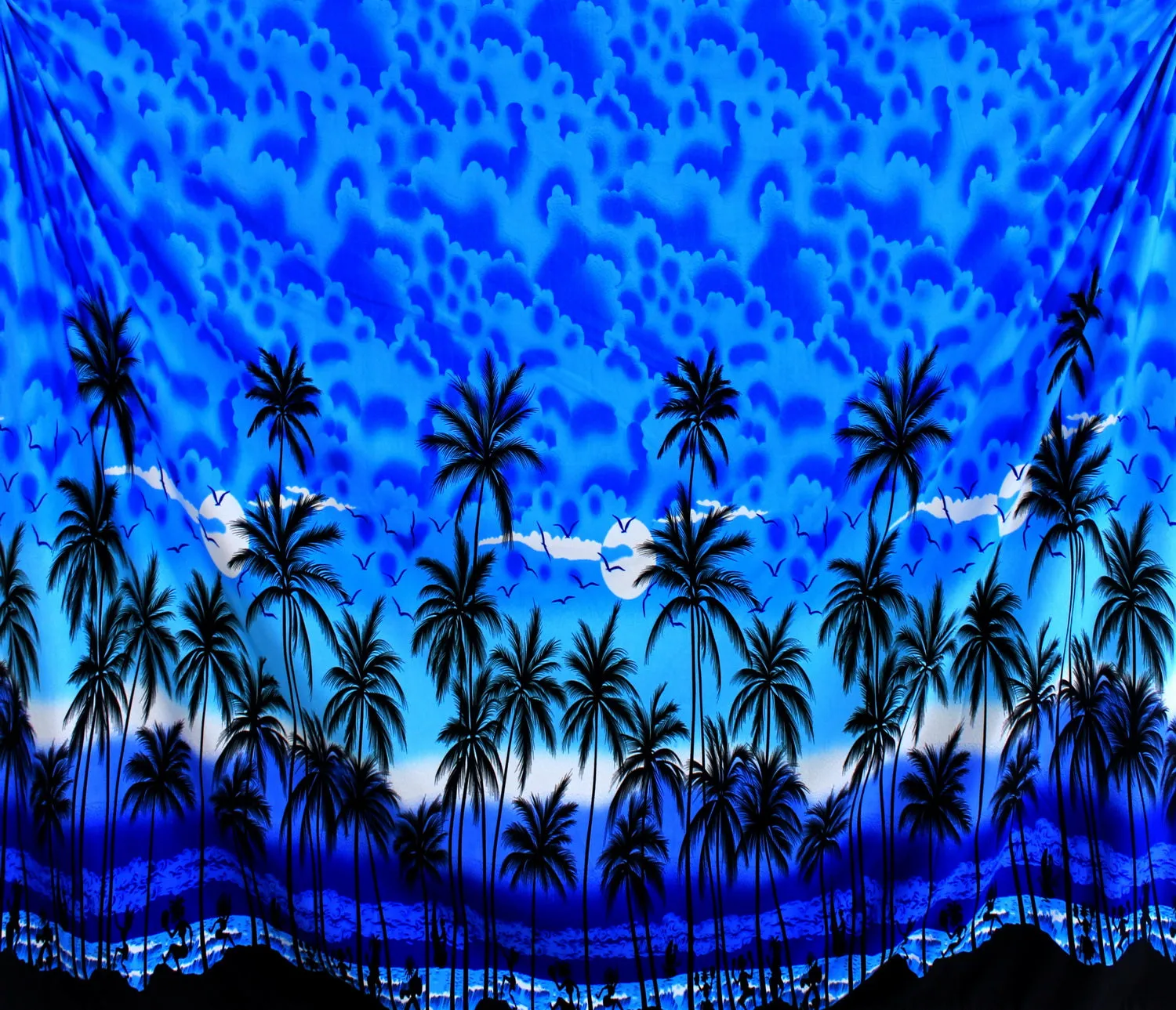 LA LEELA Men Sarong Soft Light Printed Swimwear Resort Pareo Boys Wrap 72"X42" Blue_3078