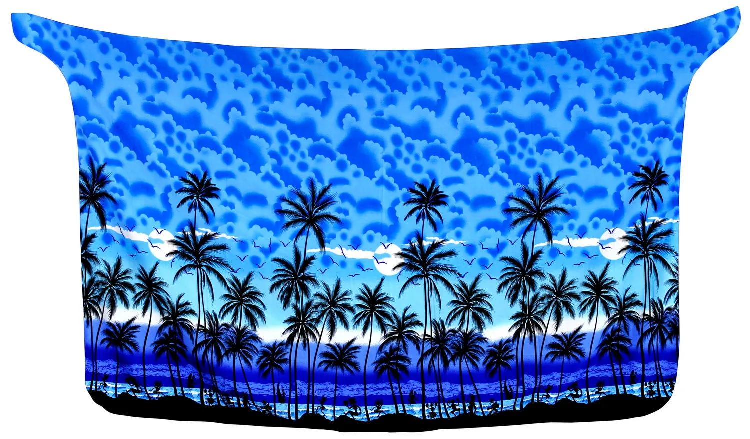 La Leela Swimwear Soft Light Wrap Pareo Suit Women Swimsuit Sarong Printed 78"X42" Blue_6688