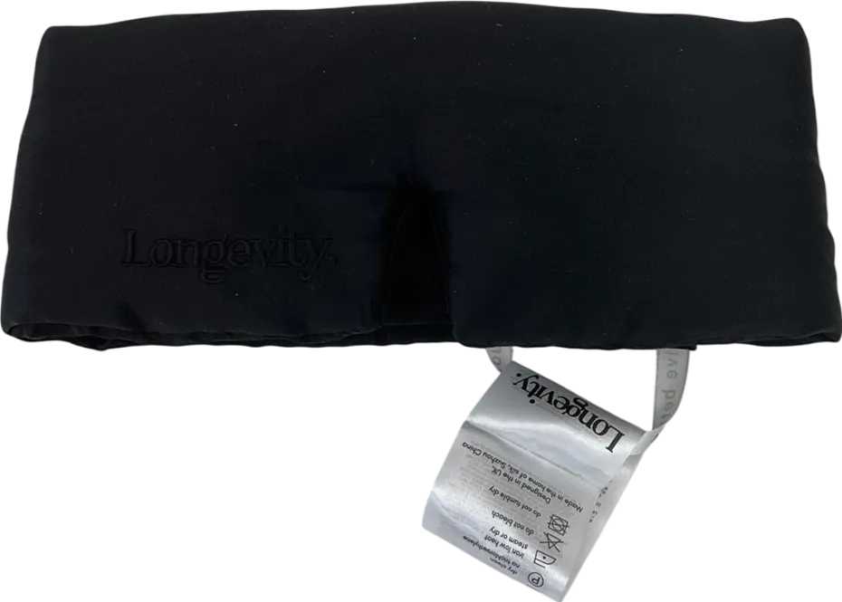 Longevity Mulberry Silk Sleep Mask Black One size