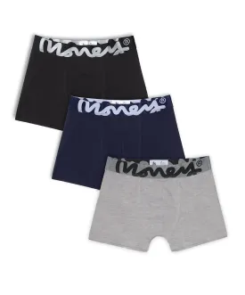 Mix Chop Boxers 3pk Heather Grey/Black/Navy