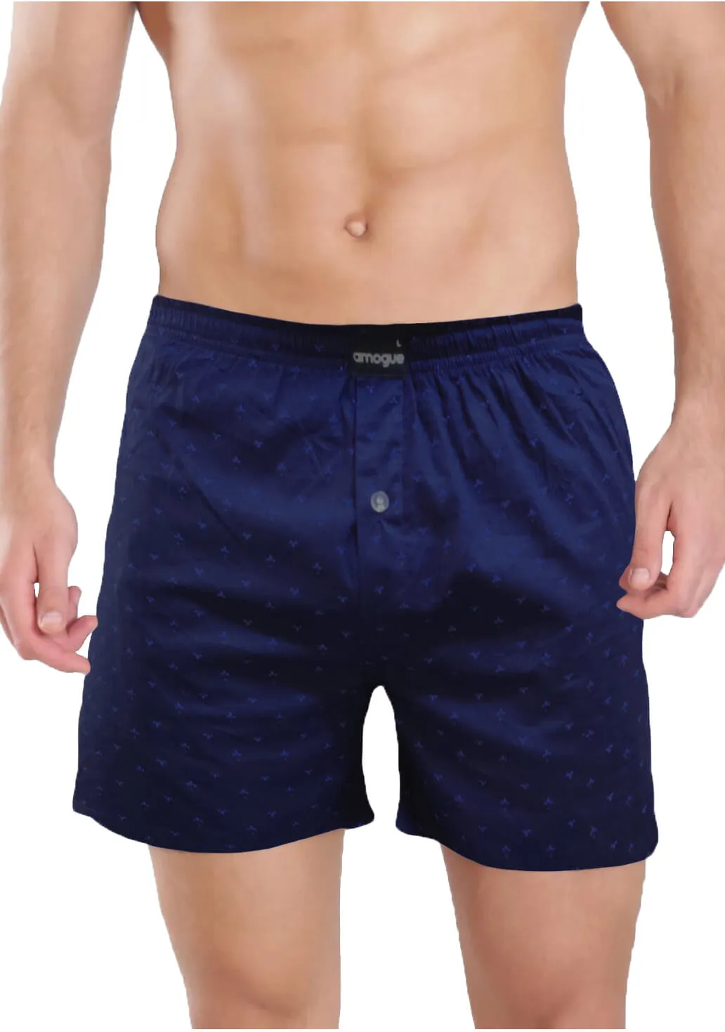 Navy Flower Pink Dot Navy Dot 3 Cotton Boxers Combo