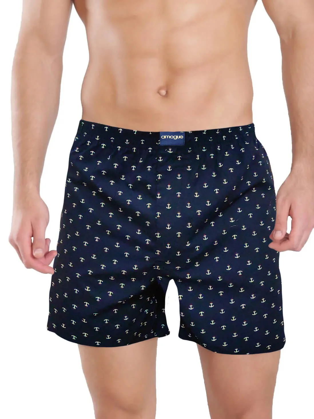 Navy Green Black Cotton Premium 3 Boxers Combo