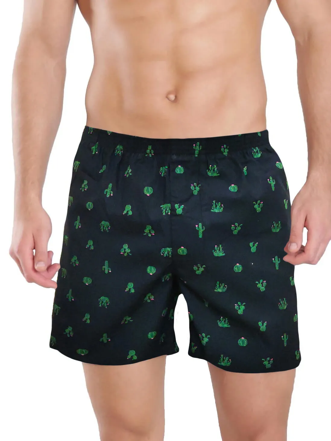 Navy Green Black Cotton Premium 3 Boxers Combo