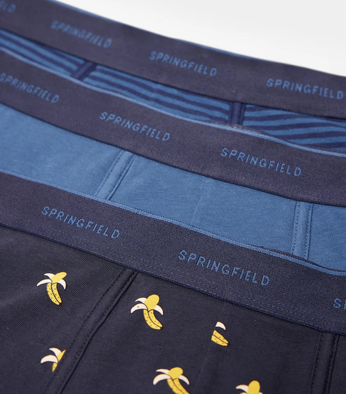 Pack Of 3 Banana Boxers Blue