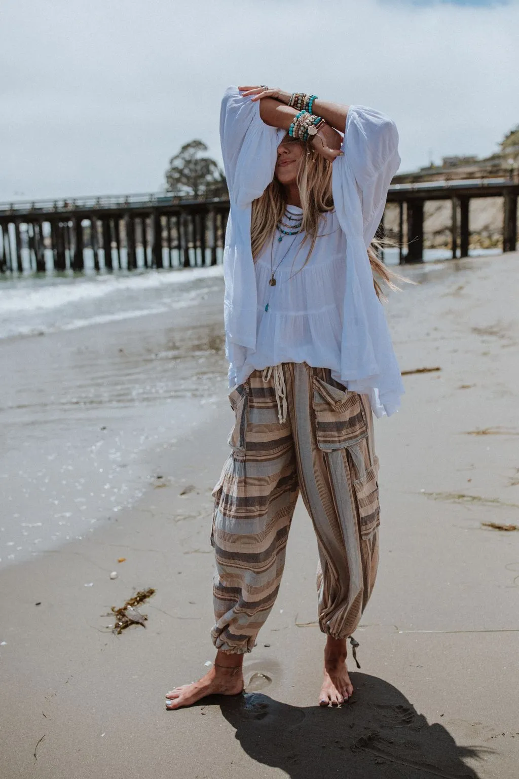 Perfect Journey Wide Leg Pants - Natural