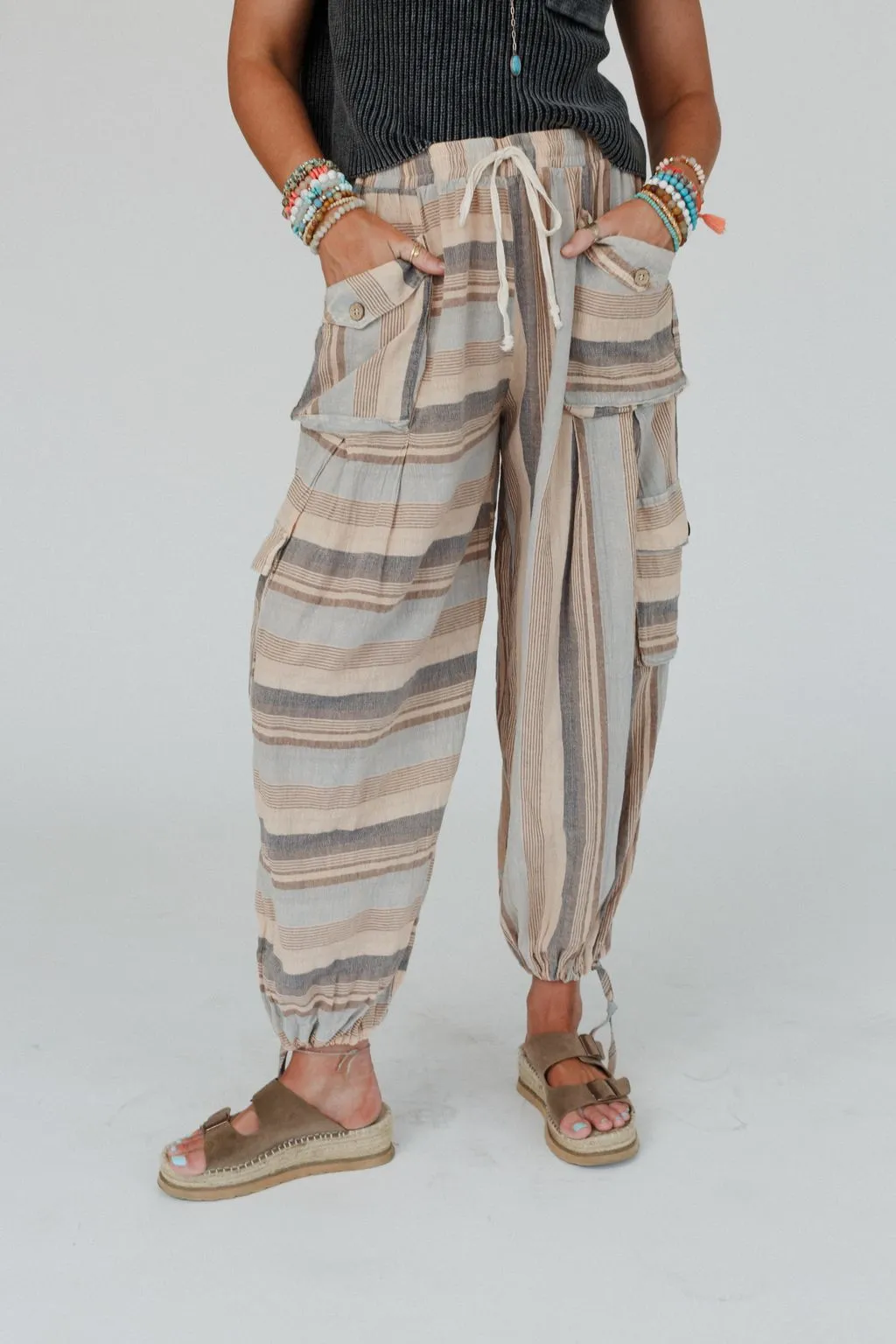 Perfect Journey Wide Leg Pants - Natural