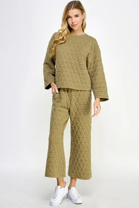 Quilted SS Loungewear Set