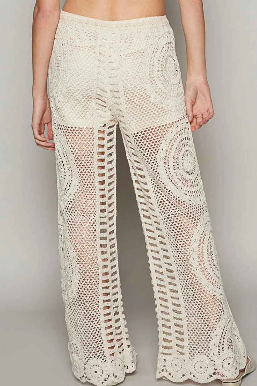 Ses Salines Crochet Straight Leg Mandela Beach Pants