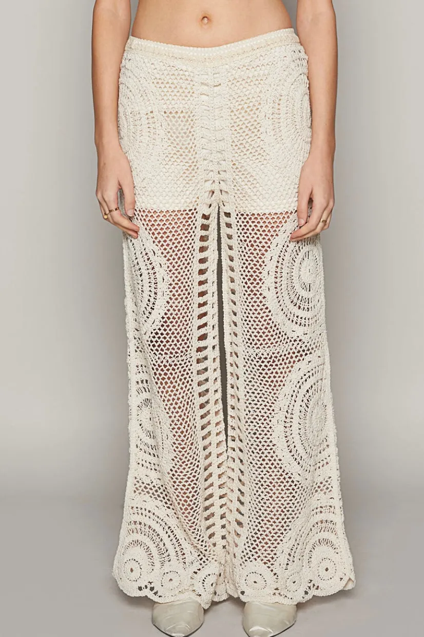 Ses Salines Crochet Straight Leg Mandela Beach Pants