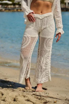 Ses Salines Crochet Straight Leg Mandela Beach Pants