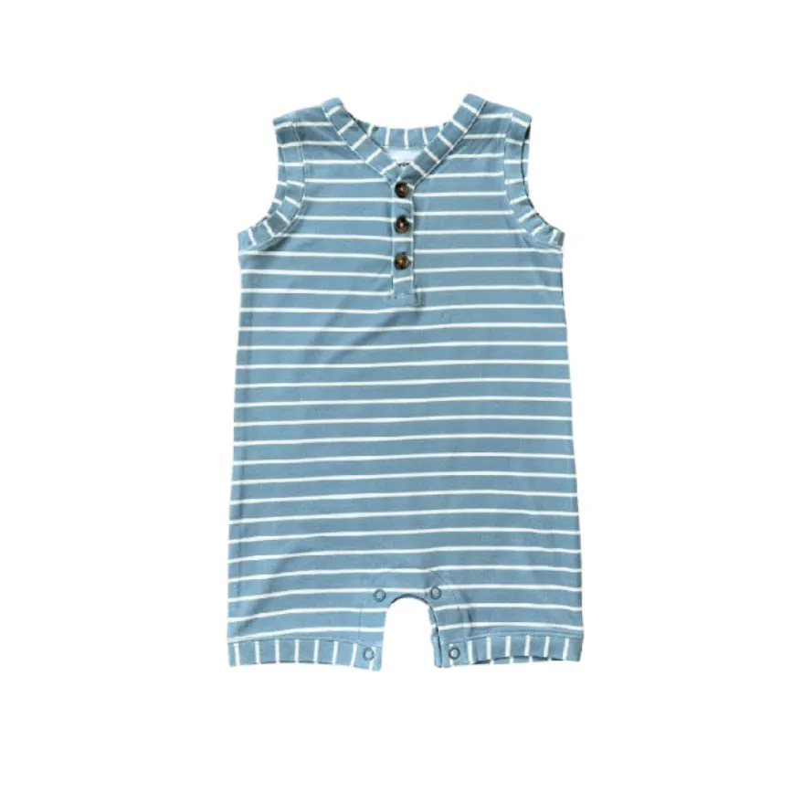 Sleeveless Romper: American Stripe