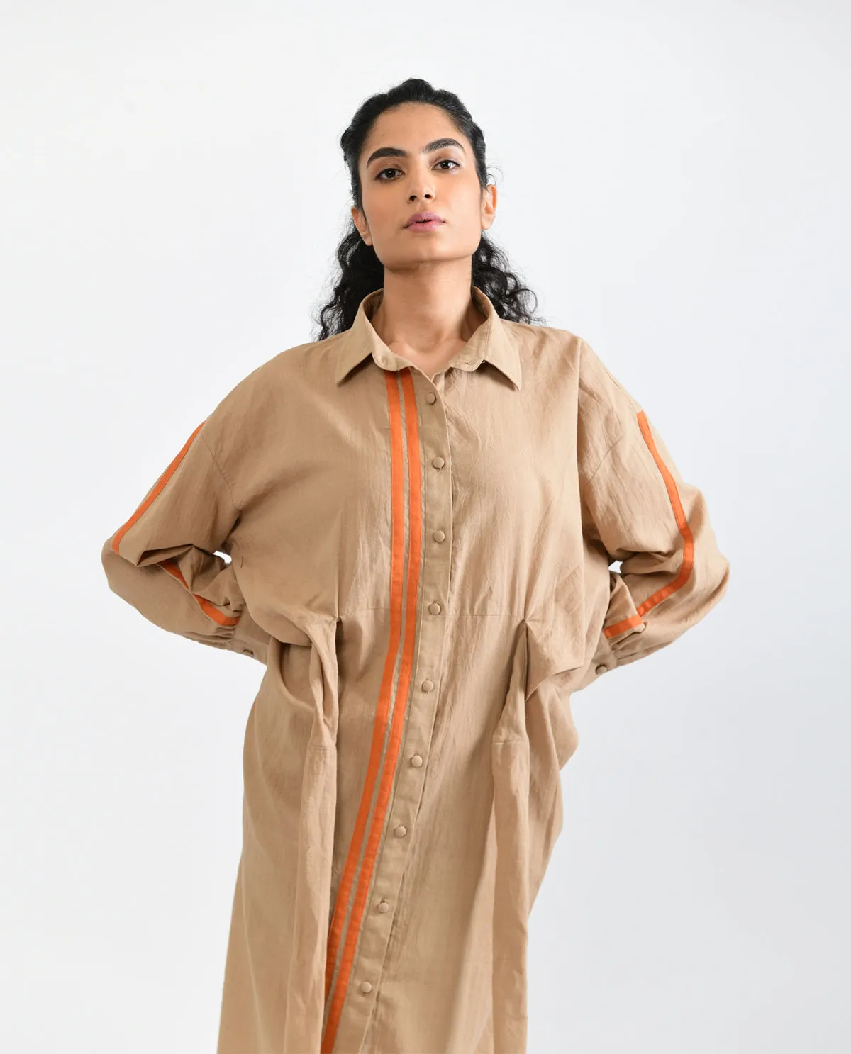 SUNBURST TIE UP DRESS