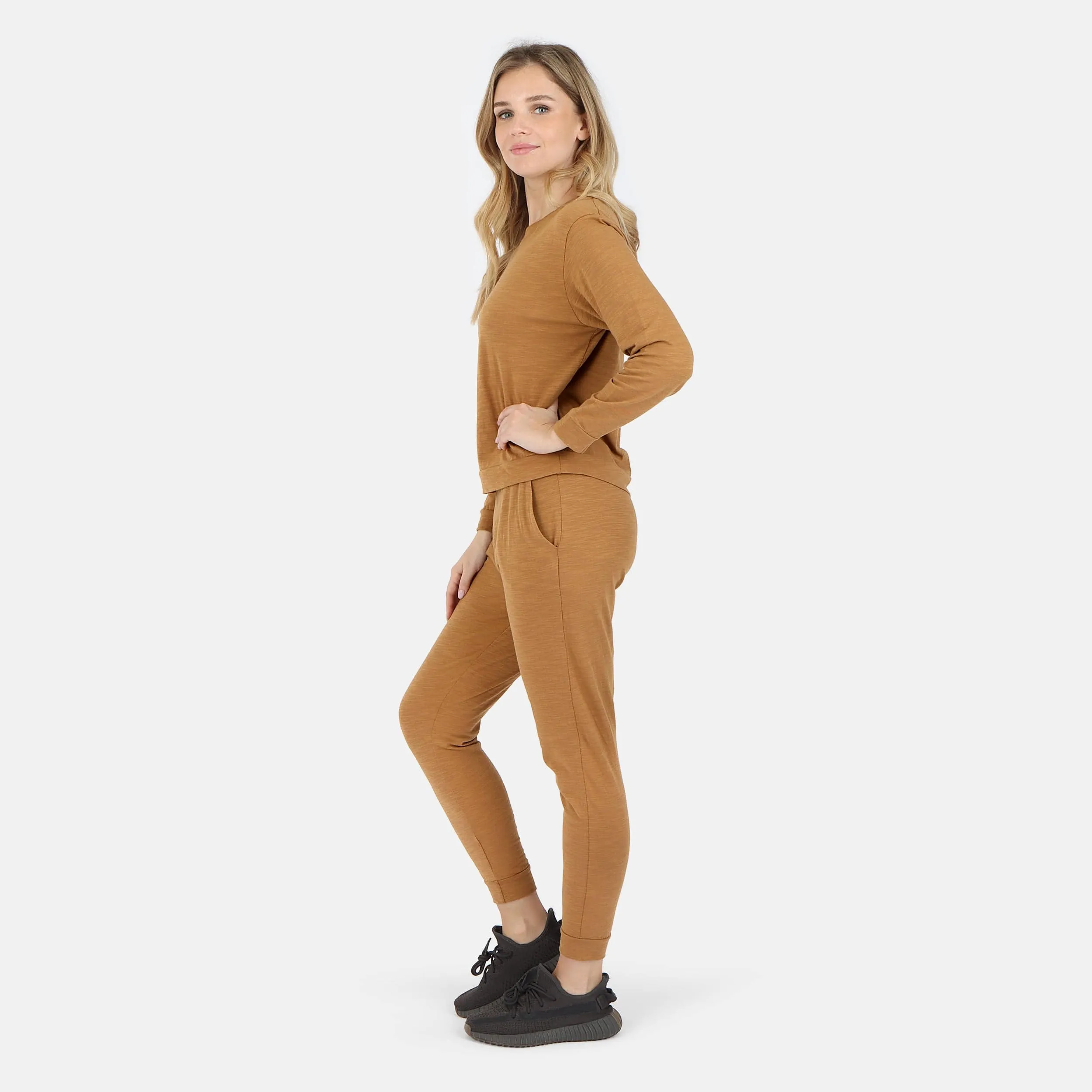 Tegan Cotton Jogger Pant - Camel