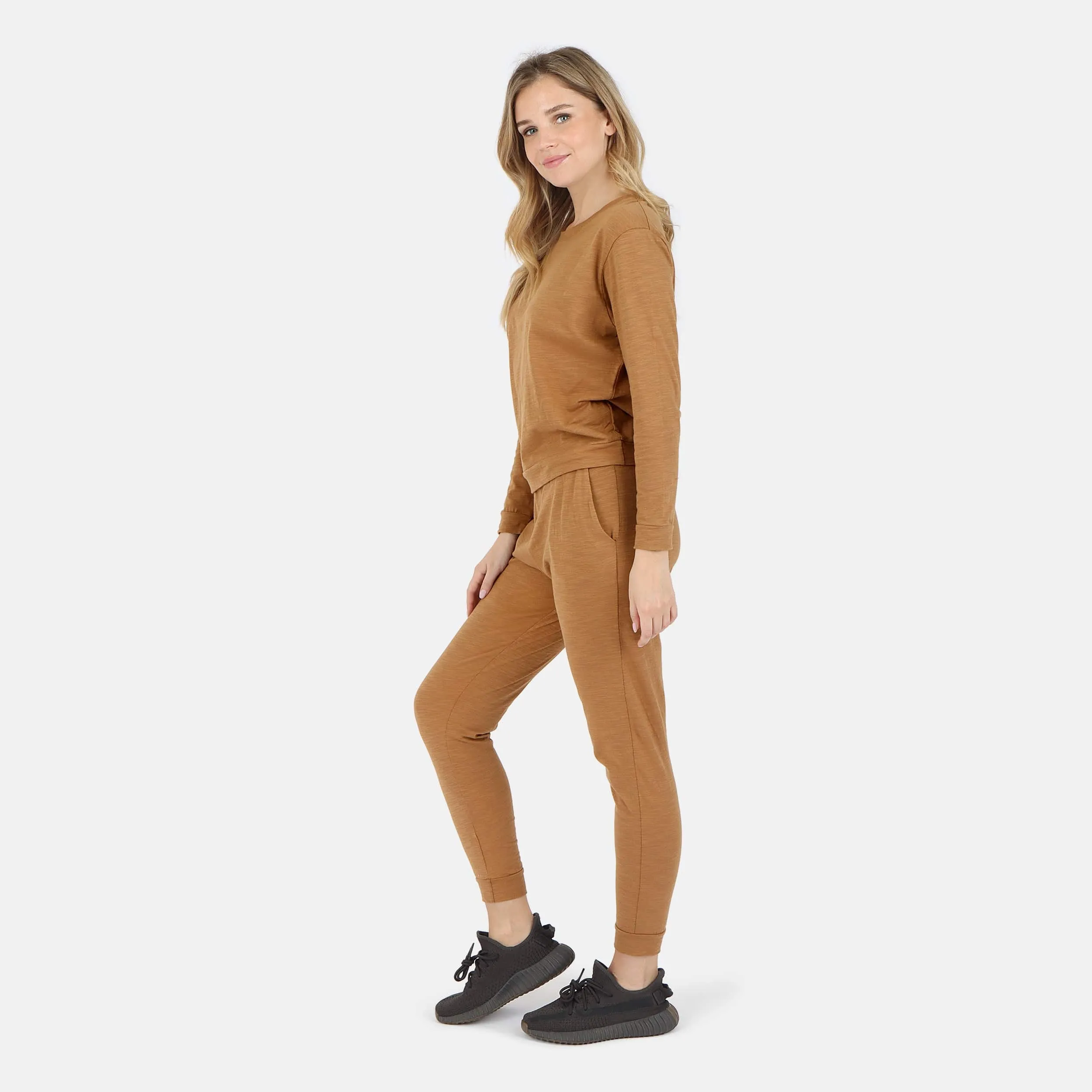 Tegan Cotton Jogger Pant - Camel