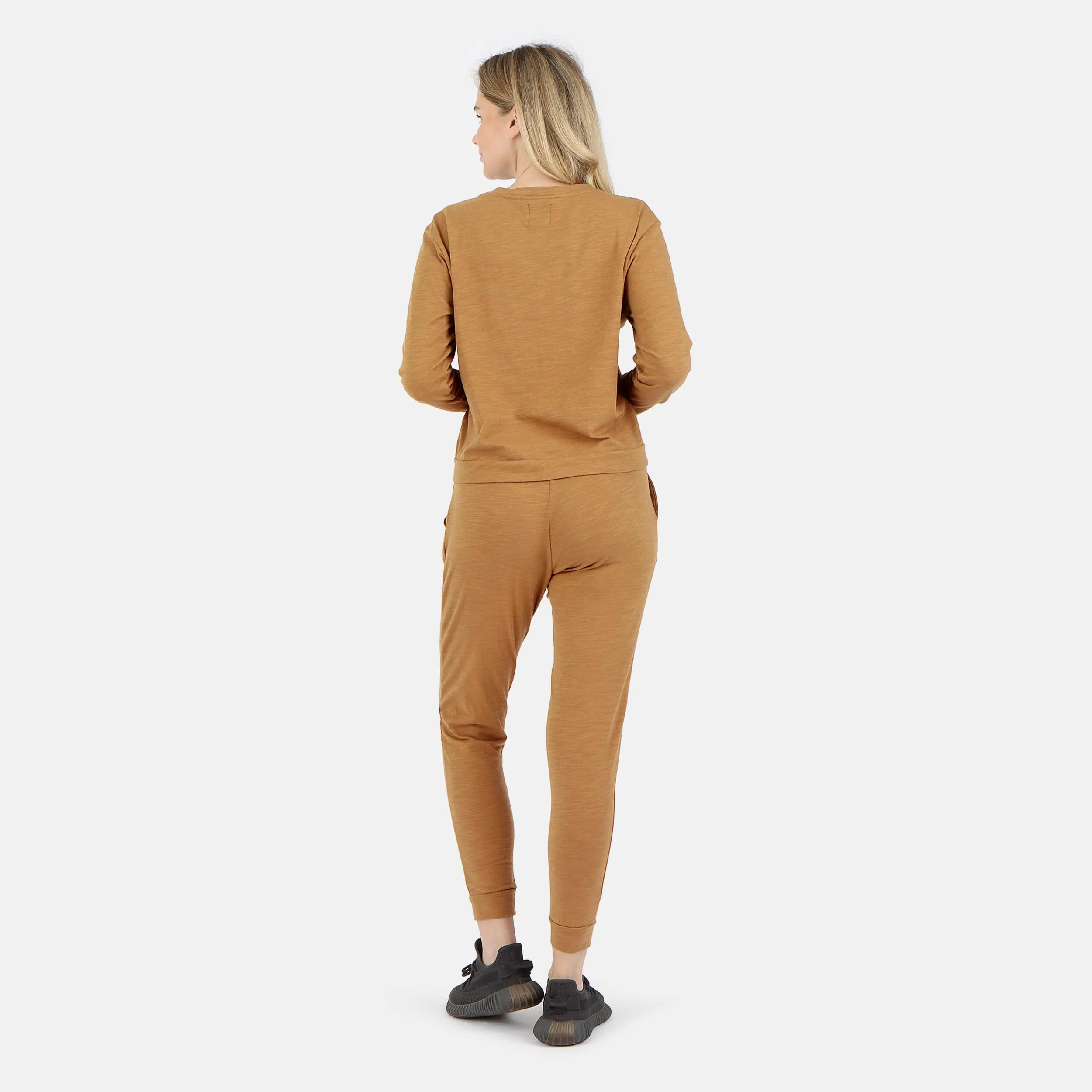 Tegan Cotton Jogger Pant - Camel