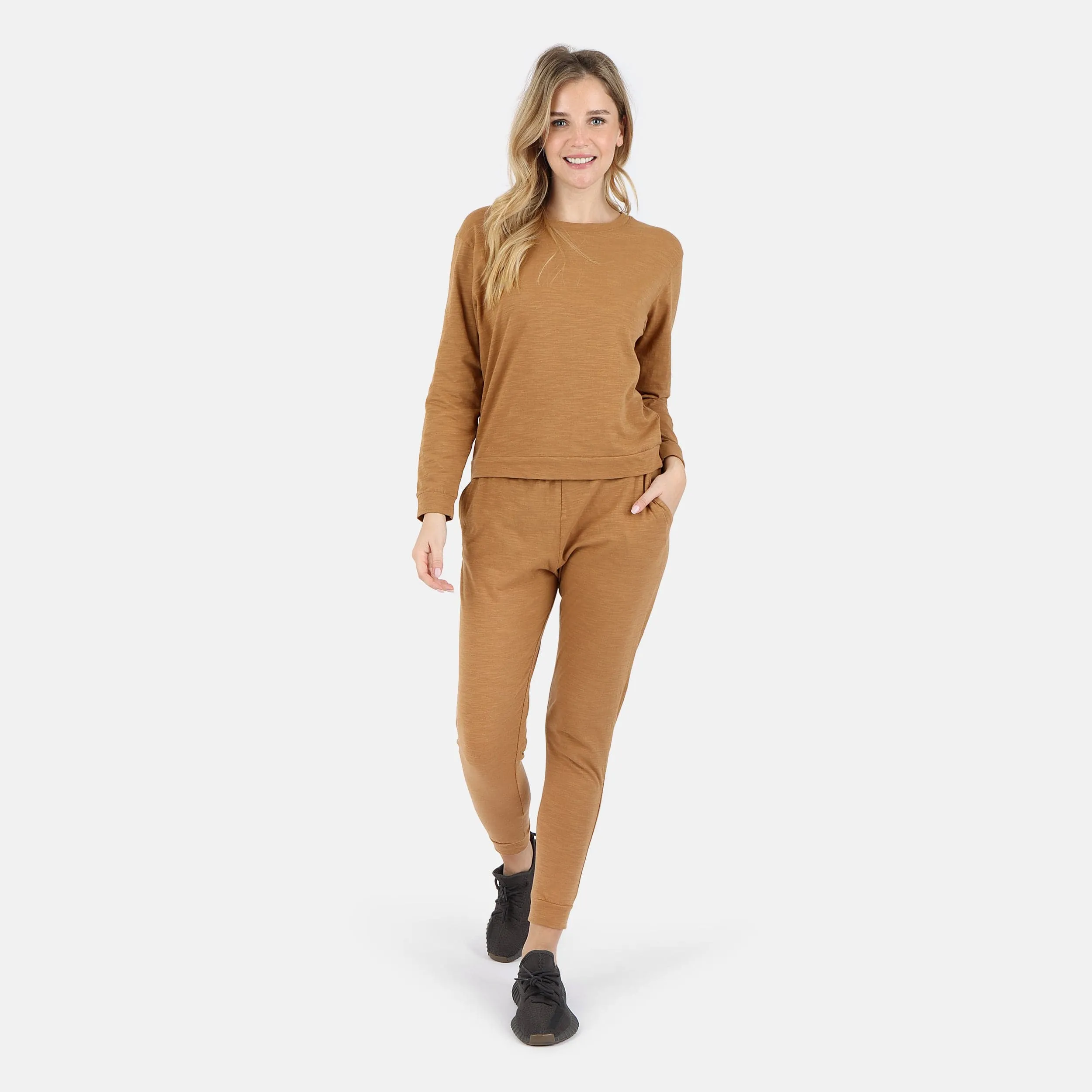 Tegan Cotton Jogger Pant - Camel